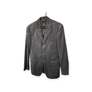 Material London Mens Small Classic charcoal Sport Coat with Notched Lapel